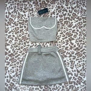 Gray Skirt Set